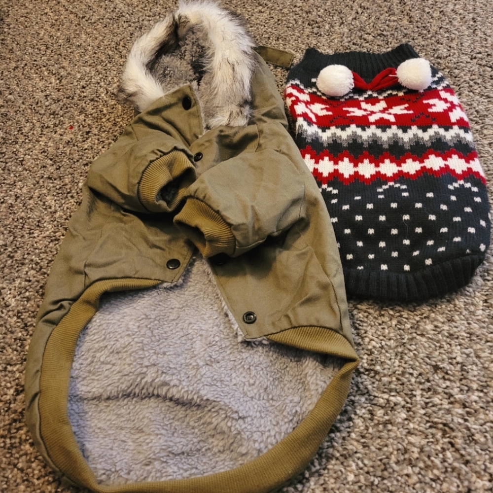 Fall / Winter XL Doggie Coat and Doggie Sweater
